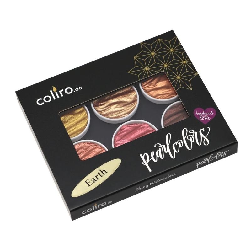 Earth Coliro Pearlcolors Set of Six-Calligraphy Inks-Coliro-