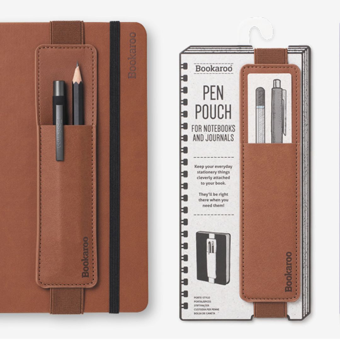 Elasticated Pen Pouch Brown - Bookaroo - Storage - Under the Rowan Trees