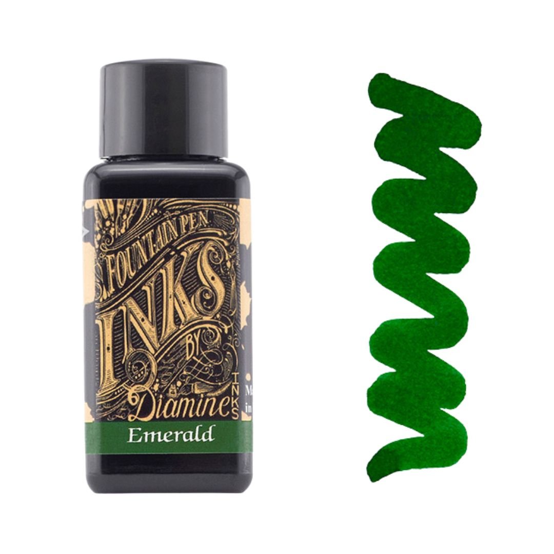 Emerald Diamine Fountain Pen Ink 30ml - Diamine - Under the Rowan Trees