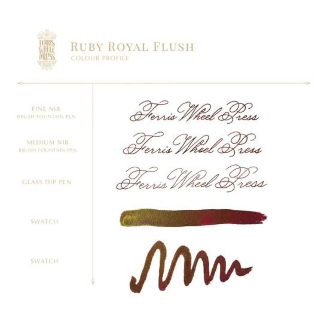 FerriTales Down the Rabbit Hole Ruby Royal Flush - Ferris Wheel Press - Fountain Pen Inks - Under the Rowan Trees