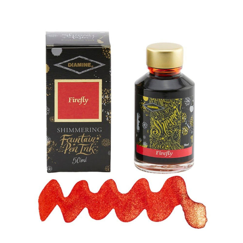 Diamine Shimmer Fountain Pen Ink 50ml-Fountain Pen Inks-Diamine-Firefly