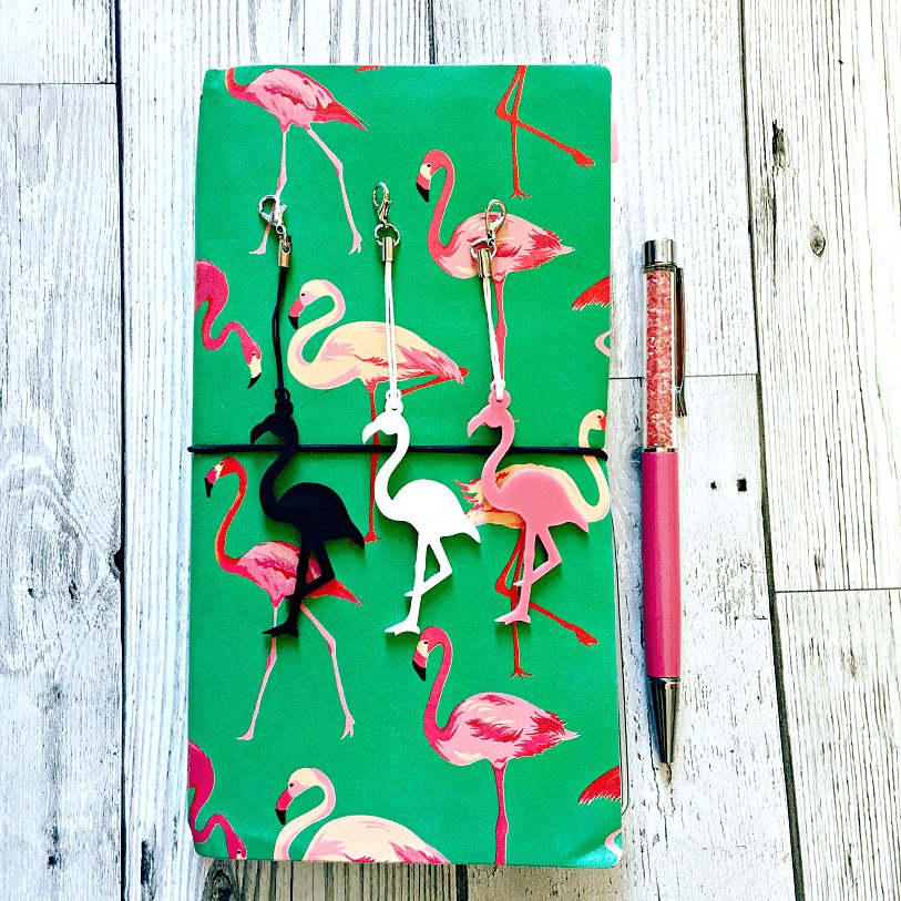 Flamingo Planner Charm - Under the Rowan Trees - Under the Rowan Trees