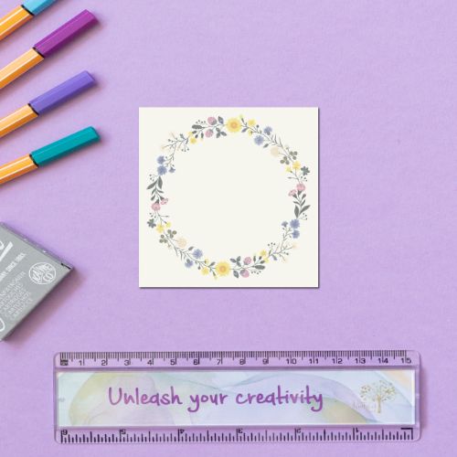 Floral Wreath Sticky Notes - Under the Rowan Trees - Under the Rowan Trees