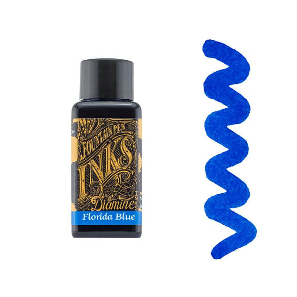 Blues Diamine Fountain Pen Inks 30ml-Fountain Pen Inks-Diamine-Florida Blue