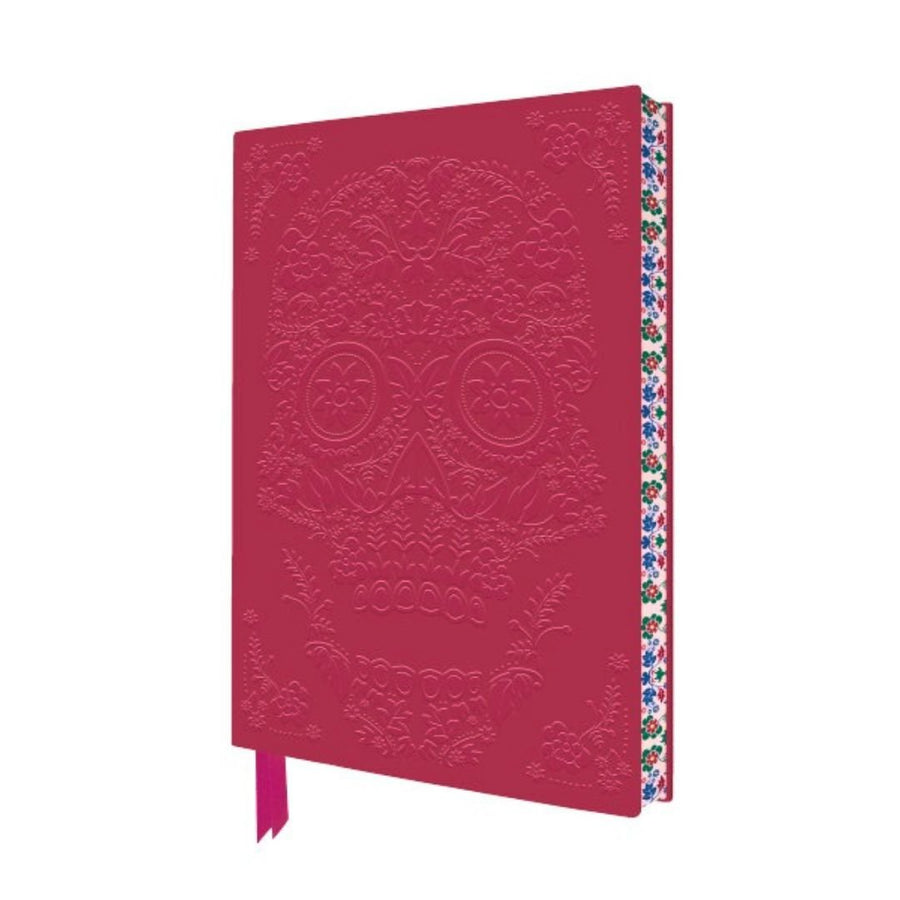 Flower Sugar Skull A5 Lined Notebook - Flame Tree - Notebooks - Under the Rowan Trees