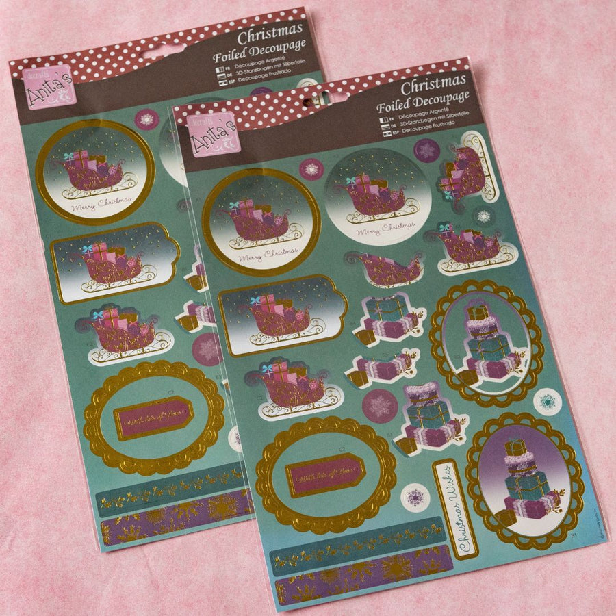 Foiled Decoupage Sheet - Ombre Christmas-Scrapbooking Papers-Do Crafts-