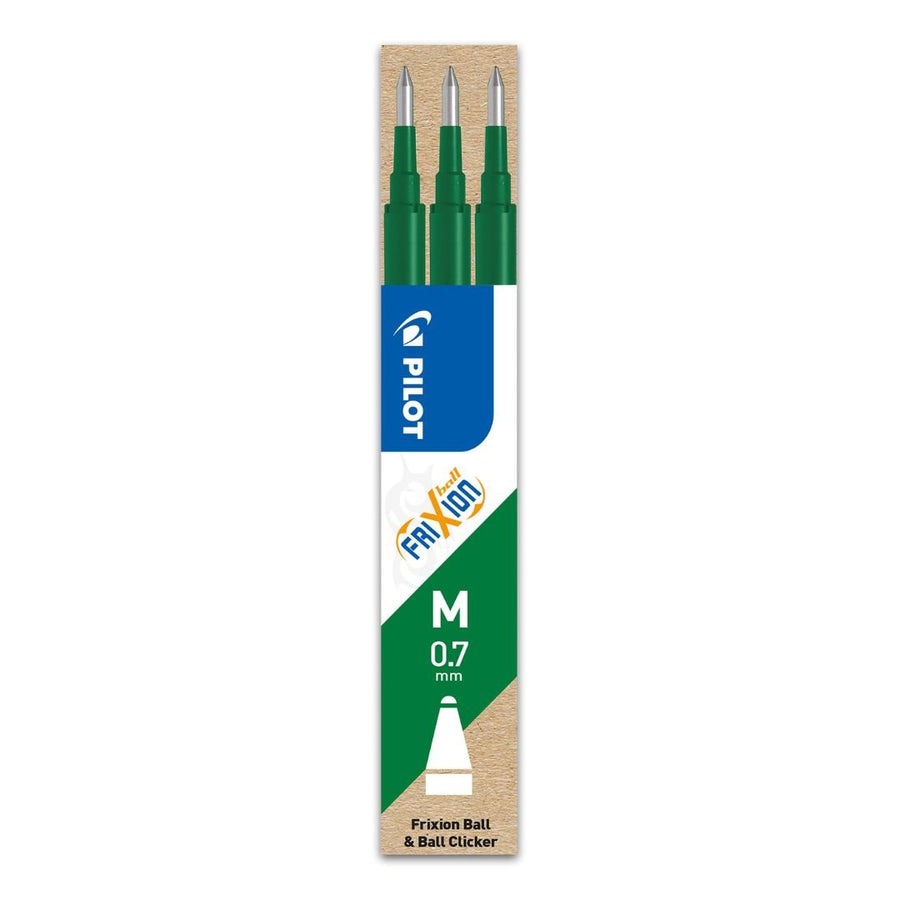 Frixion Ball Refills 0.7mm - 3 Pack-Refills-Pilot-Green
