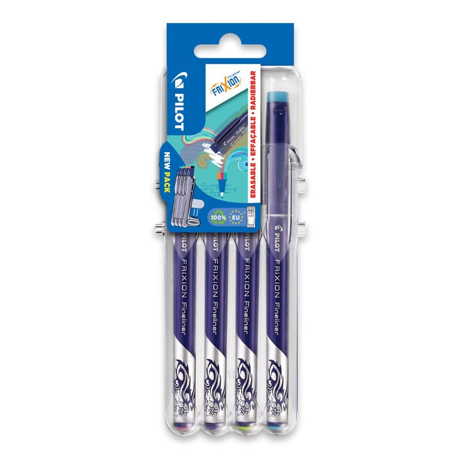Frixion Fineliner Erasable Pen Set 2 Go Light Blue, Pink, Light Green, Violet - Pilot - Pens - Under the Rowan Trees
