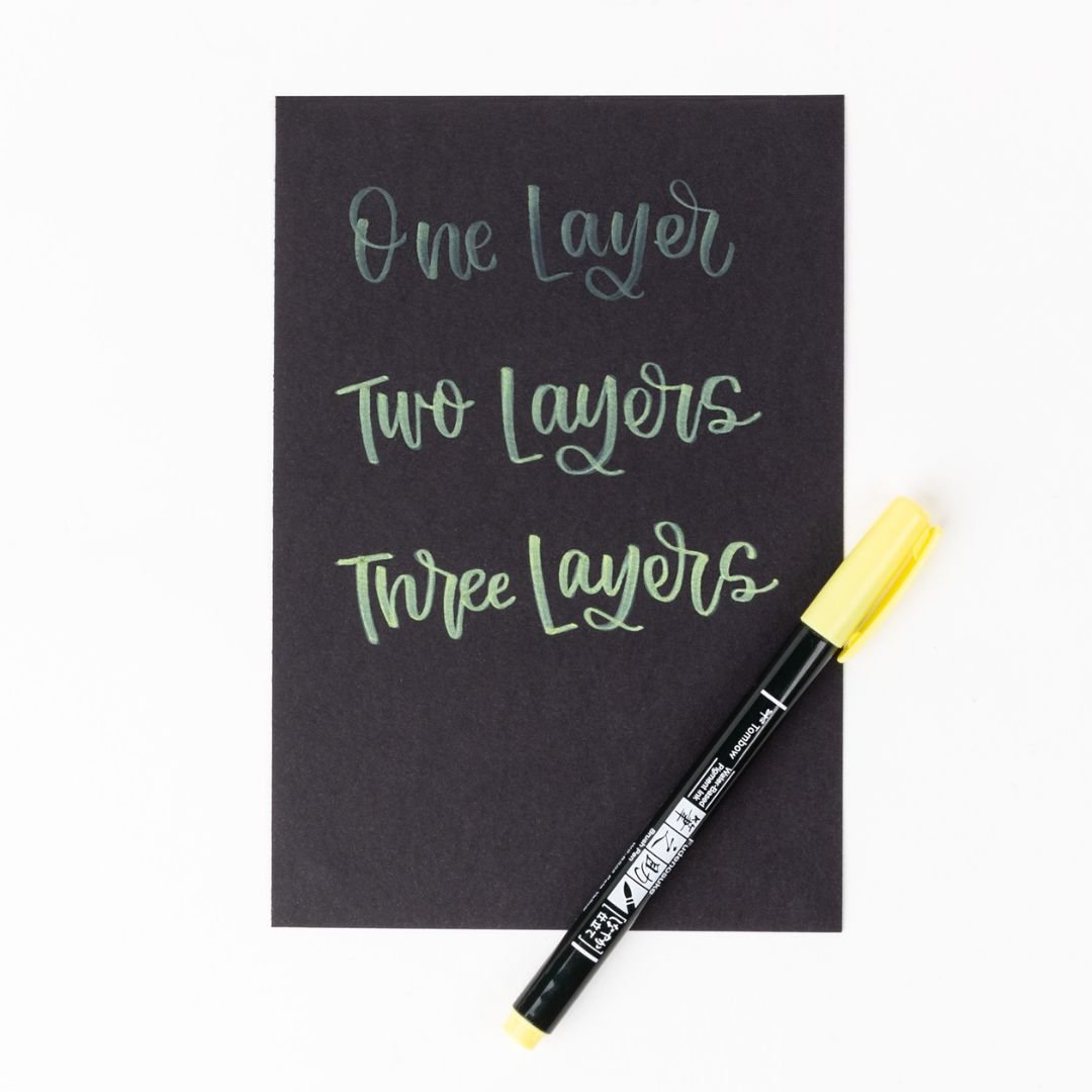 Fudenosuke Brush Pen Pastel Pale Yellow - Tombow - Pens - Under the Rowan Trees