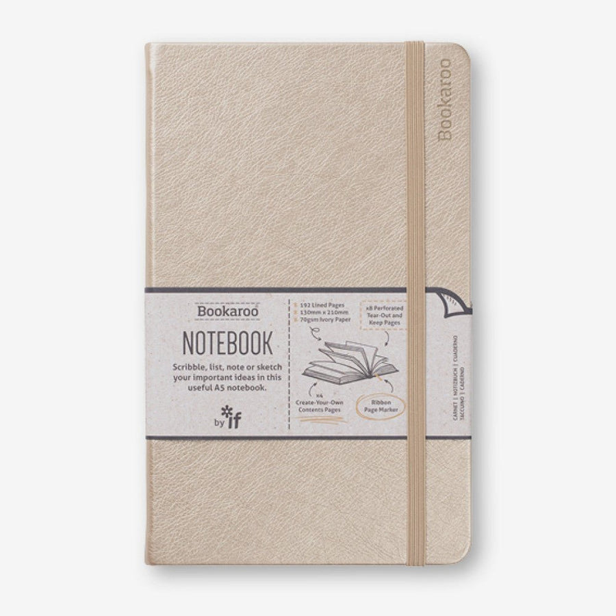 Gold A5 Lined Notebook - Bookaroo - Notebooks - Under the Rowan Trees