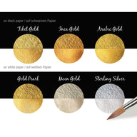 Gold & Silver Coliro Pearlcolors Set of Six - Coliro - Watercolours - Under the Rowan Trees