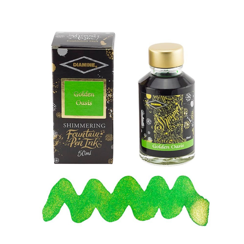 Diamine Shimmer Fountain Pen Ink 50ml-Fountain Pen Inks-Diamine-Golden Oasis