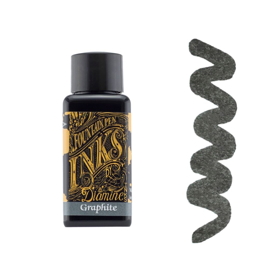 Graphite Diamine Fountain Pen Ink 30ml - Diamine - Under the Rowan Trees