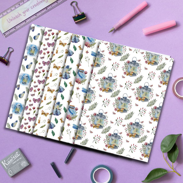 Illuminate Digital Scrapbook Papers-Digital Downloads-Under the Rowan Trees-