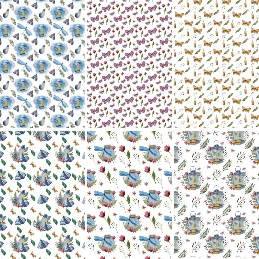 Illuminate Digital Scrapbook Papers-Digital Downloads-Under the Rowan Trees-