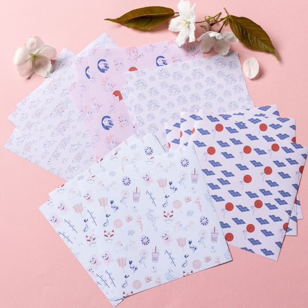 Japanese Origami Paper 15 Sheets-Origami Paper-Under the Rowan Trees-