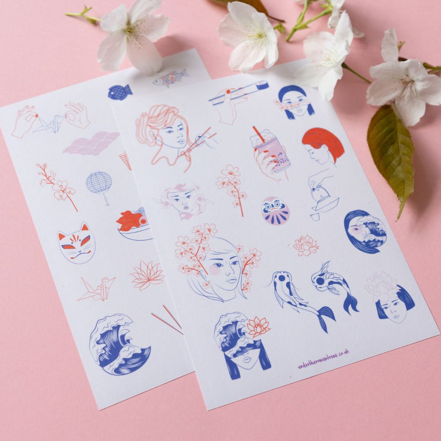 Japanese Sticker Sheets - Under the Rowan Trees - Under the Rowan Trees
