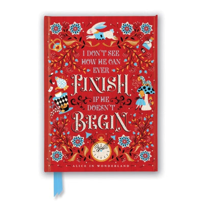 Jenny Zemanek Alice In Wonderland A5 Lined Journal - Flame Tree - Under the Rowan Trees