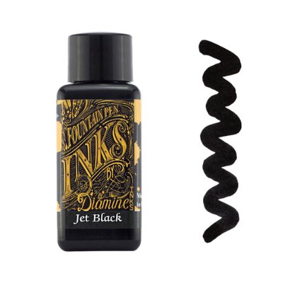 Jet Black Diamine Fountain Pen Ink 30ml - Diamine - Fountain Pen Inks - Under the Rowan Trees