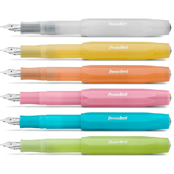 Kaweco Frosted Sport Fountain Pen Medium-Pens-Kaweco-Soft Mandarine