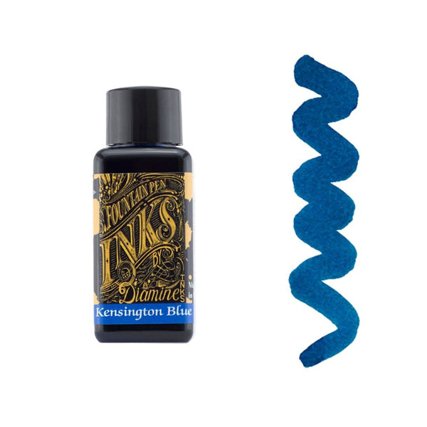 Blues Diamine Fountain Pen Inks 30ml-Fountain Pen Inks-Diamine-Kensington Blue