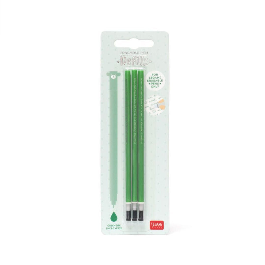 Legami Erasable Pen Refills - Pack of 3-Refills-Legami-Green