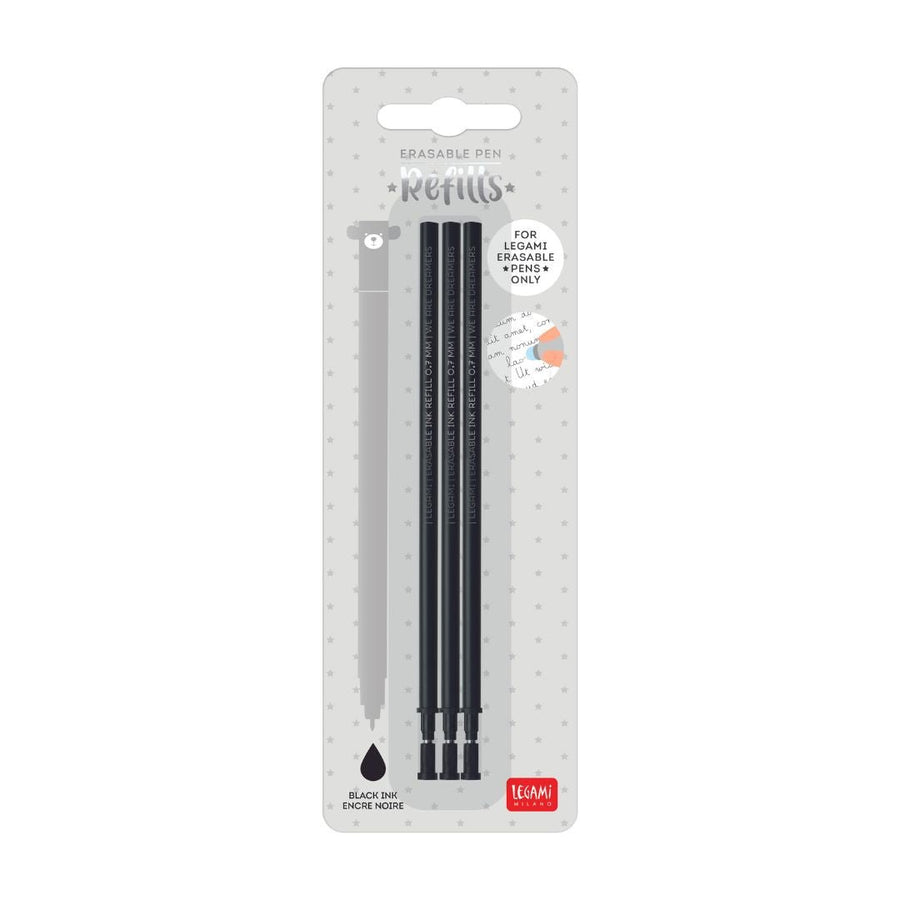 Legami Erasable Pen Refills - Pack of 3-Refills-Legami-Black