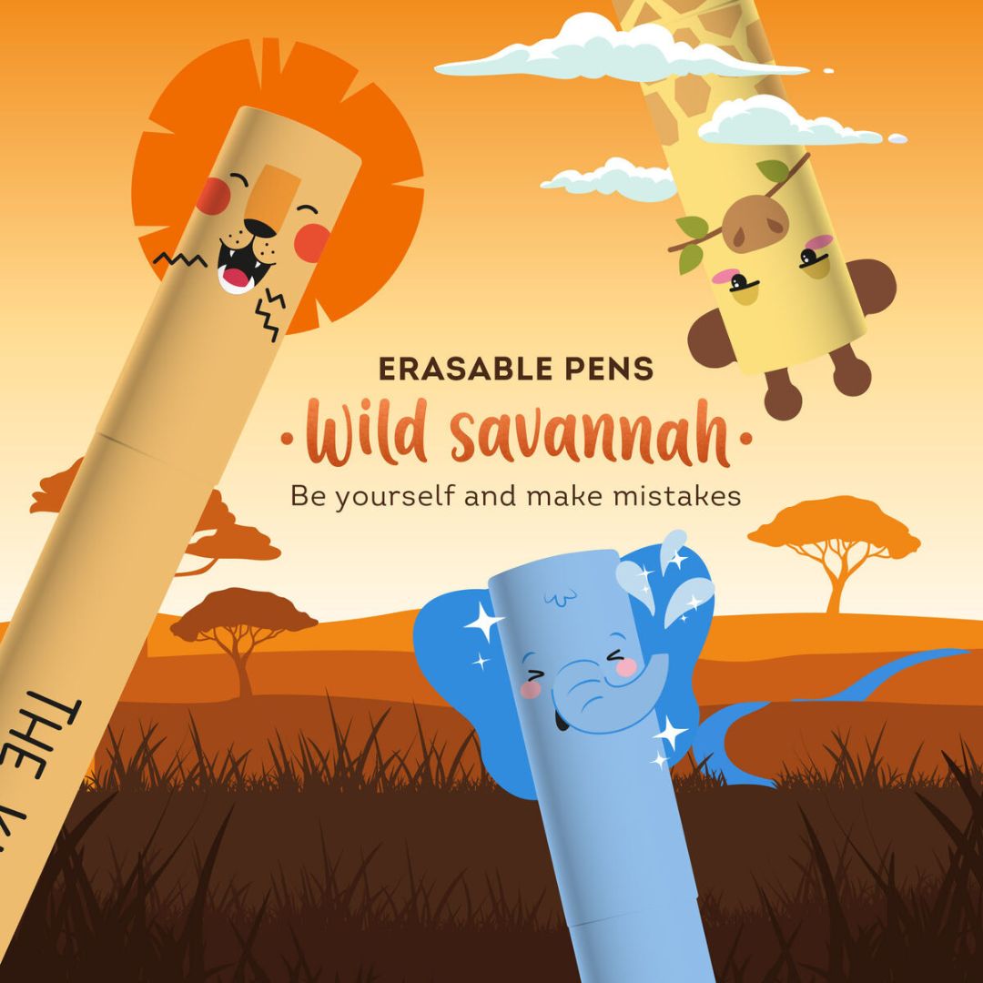 Legami Erasable Pens Wild Savannah - Set of 3 - Legami - Under the Rowan Trees