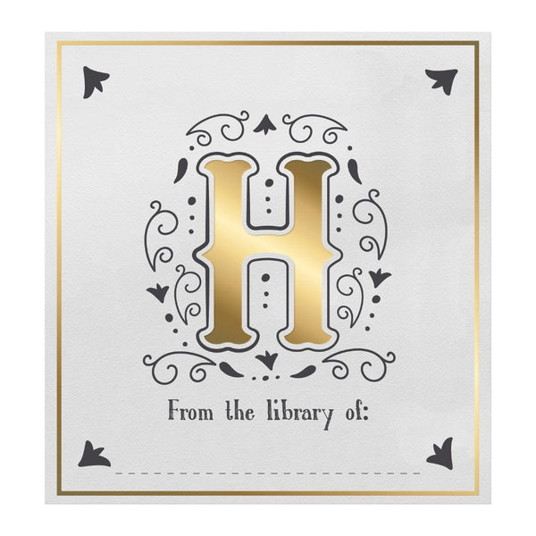 Letter Book Plates-Bookmarks-If-H