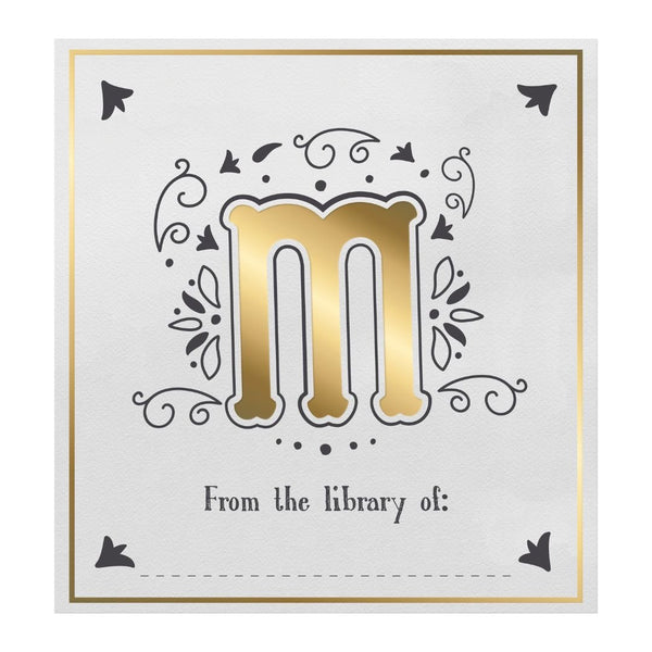 Letter Book Plates-Bookmarks-If-M
