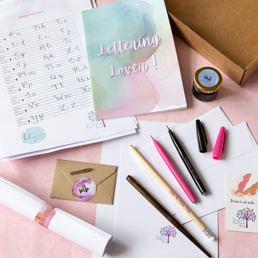 Write Co Lettering Set Lettering Beginner Set for Calligraphy and Brush Lettering