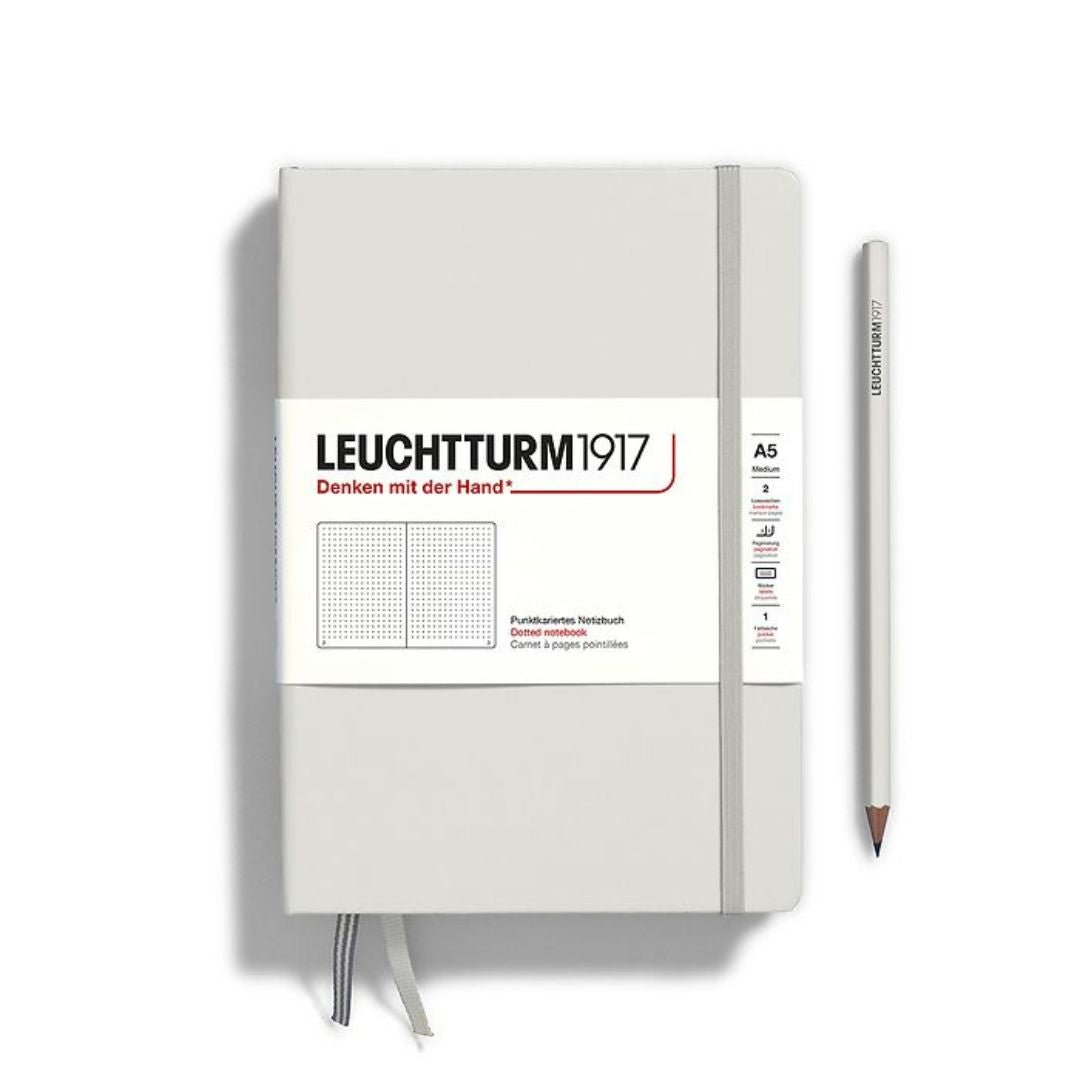Light Grey A5 Hardcover Notebook - Leuchtturm 1917 - Notebooks - Under the Rowan Trees