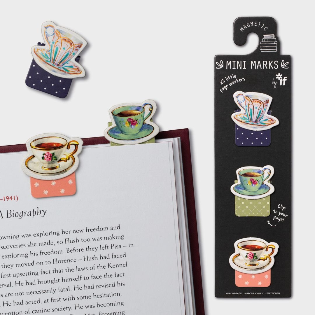Magnetic Mini Marks Teacups - Bookaroo - Bookmarks - Under the Rowan Trees