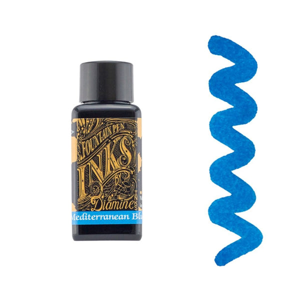 Blues Diamine Fountain Pen Inks 30ml-Fountain Pen Inks-Diamine-Mediterranean Blue