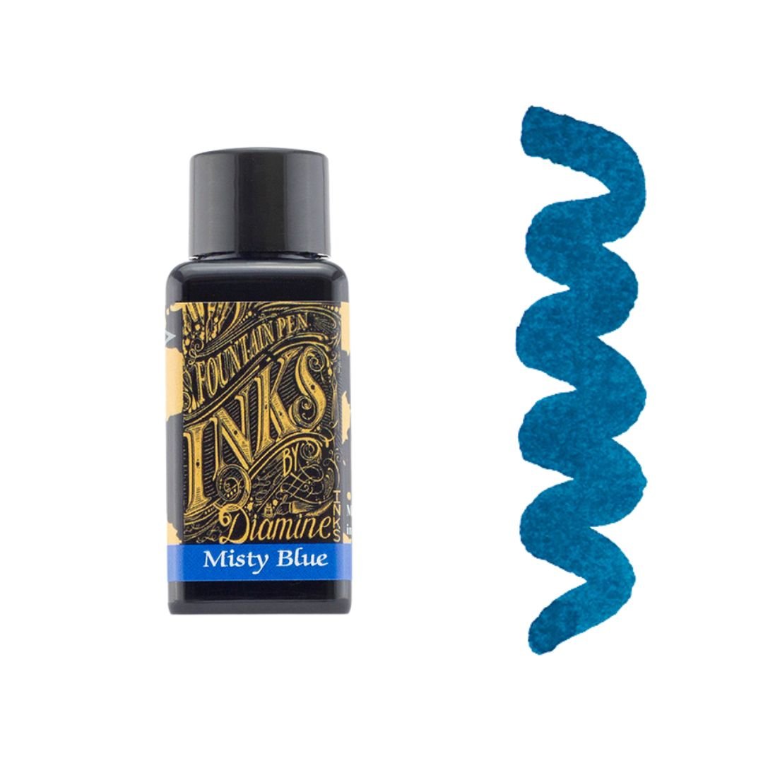 Misty Blue Diamine Fountain Pen Ink 30ml - Diamine - Fountain Pen Inks - Under the Rowan Trees