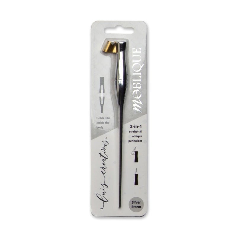 Moblique 2-in-1 Calligraphy Dip Pen Silver Storm - Luis Creations - Pens - Under the Rowan Trees