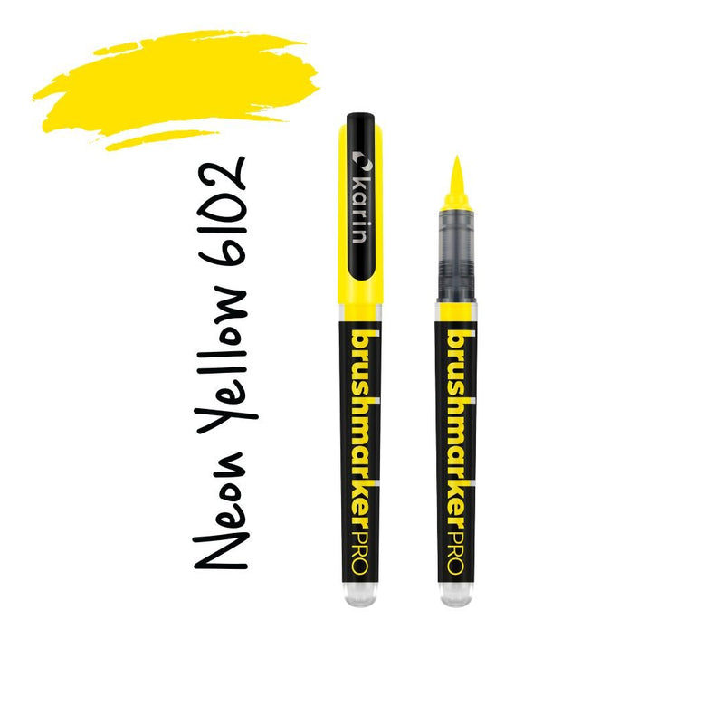 Neon Karin Brushmarker Pro Brush Pens-Pens-Karin-Neon Yellow