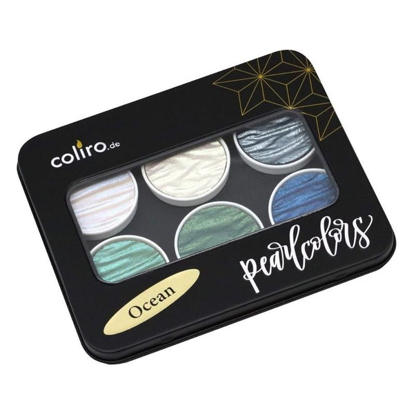 Ocean Coliro Pearlcolors Set of Six-Calligraphy Inks-Coliro-