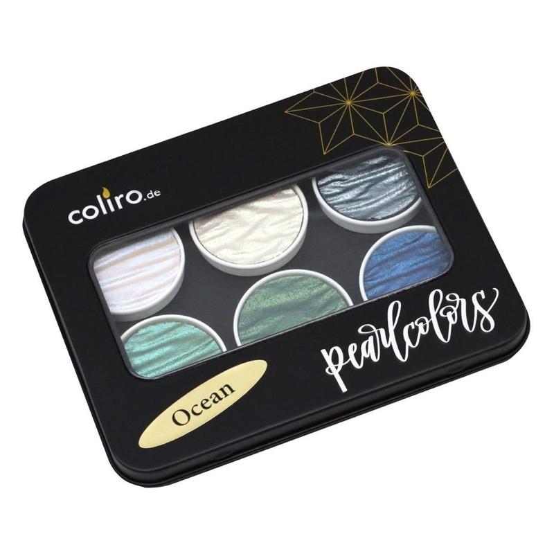 Ocean Coliro Pearlcolors Set of Six-Calligraphy Inks-Coliro-