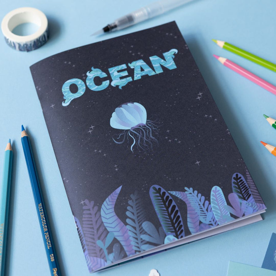 Ocean Mixed Media Creativity Book - Under the Rowan Trees - Under the Rowan Trees