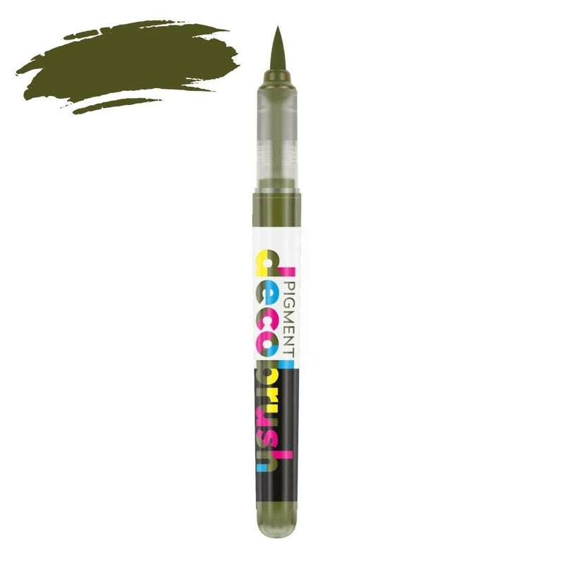 Karin Pigment Decobrush Opaque Brush Markers-Pens-Karin-Olive Green