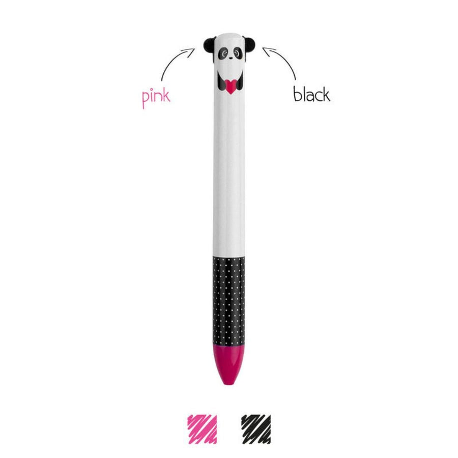 Panda Click & Clack Two Colour Ballpoint Pen - Legami - Pens - Under the Rowan Trees