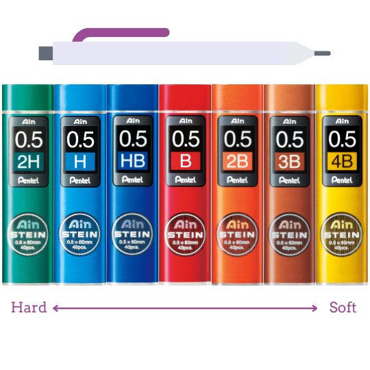 Pentel Pencil Refill Leads 0.5mm-Refills-Pentel-H