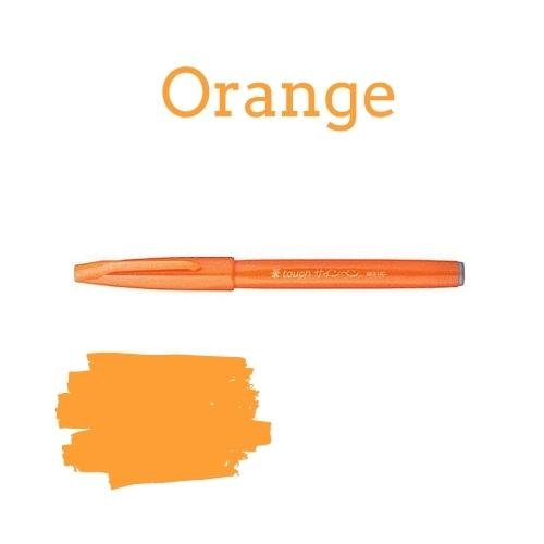 Pentel Brush Sign Pen - 36 colours-Pens-Pentel-Orange