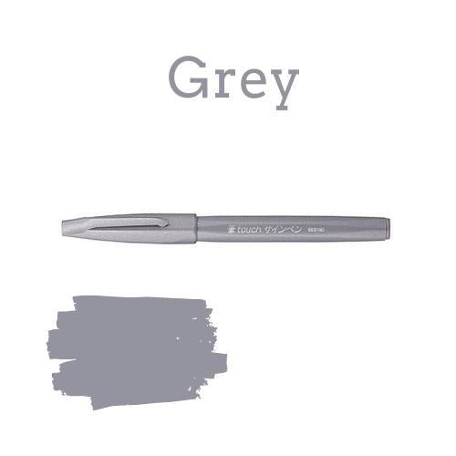 Pentel Brush Sign Pen - 36 colours-Pens-Pentel-Grey