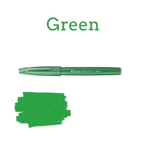 Pentel Brush Sign Pen - 36 colours-Pens-Pentel-Green