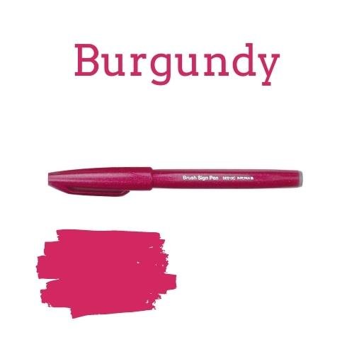 Pentel Brush Sign Pen - 36 colours-Pens-Pentel-Burgundy