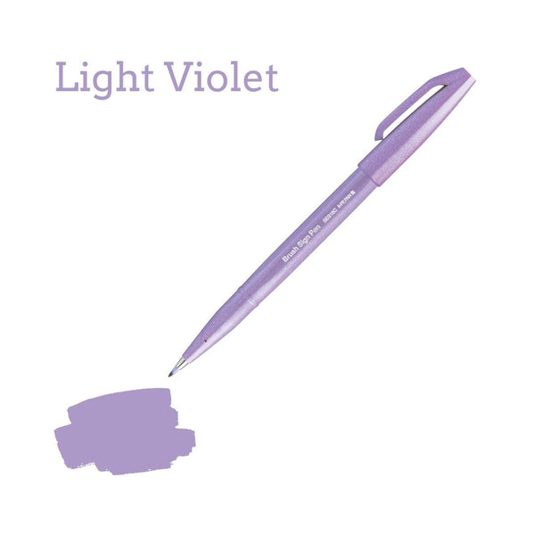 Pentel Brush Sign Pen - 36 colours-Pens-Pentel-Light Violet