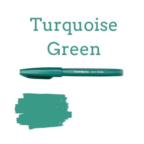 Pentel Brush Sign Pen - 36 colours-Pens-Pentel-Turquoise