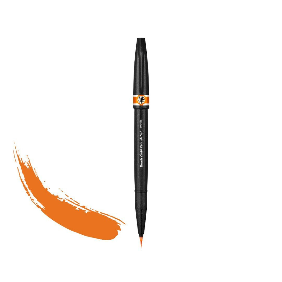 Pentel Brush Sign Pen Artist SESFC30-Pens-Pentel-Orange